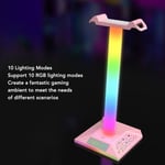 RGB Gaming Headset Stand Stylish USB Port Headphone Holder With 10
