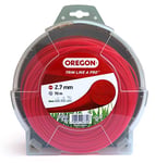 Oregon String Trimmer Line, Replacement Nylon Strimmer Wire for Grass Trimmers & Brushcutters, DIY & Gardening, Universal Fit, All Purpose, Round Cord, 2.7mm x 70m Spool, Red (69-382-RD)