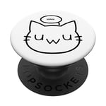UwU Cat, Kawaii Neko, White PopSockets PopGrip: Swappable Grip for Phones & Tablets