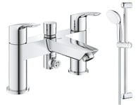 GROHE Eurosmart Bath Shower Mixer Tap Twin Lever Deck Mounted Tempesta Rail Kit