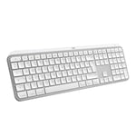 Logitech MX Keys S for Mac, Wireless Keyboard, Fluid, Precise Laptop-Like Typing, Programmable Keys, Backlit, Bluetooth USB C Rechargeable for MacBook Pro, Macbook Air, iMac, iPad, QWERTY UK,PaleGrey