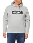 Nike M NK FC Essntl FLC Hoodie Po Sweatshirt Homme, Dark Grey/HTR/White/Black, S