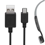 Geekria Micro-USB Bone-conduction headphones Short Charger Cable, Compatible with AfterShokz AS600 AS650 AS650SG AS650CR Charger, USB to Micro-USB Replacement Power Charging Cord (1 ft / 25 cm)