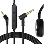 Geekria QuickFit Audio Cable with Mic Compatible with BOSE QuietComfort 3, QC3 Headphones Cable, 2.5mm AUX Replacement Stereo Cord with Inline Microphone and Volume Control (Black 4.2FT)