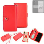 2in1 cover wallet + bumper for Asus Zenfone 10 Phone protective Case red