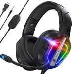 Fachixy「2024 New」Fc200 Gaming Headset for Ps4/Ps5/Pc/Xbox/Nintendo Switch, PS4 H