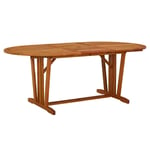 Solid Wood Eucalyptus Garden Table Wooden Patio Extendable Dining vidaXL