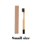 VCX 1pack Eco Friendly Wood Toothbrush With Box Bamboo Cylindrical ToothBrush Adults Bamboo Fibre Wooden Handle Brush (Color : Black)