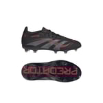 adidas Predator Elite FG Stealth Victory - Svart/Grå/Lucid Red Barn - Gräs (FG), storlek 33