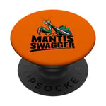 Motif d'insecte vibrant Praying Mantis Swagger PopSockets PopGrip Interchangeable