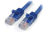 StarTech.com Câble Ethernet Cat5e de 30,5 m - Bleu - Câble de raccordement - Câble de catégorie 5e - Long câble réseau - Cordon Ethernet - Câble Cat 5e - 30,5 m