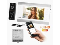 Orno Wifis Full Hd Video-Intercom-Set (Nyckellöst Tillträde, Knappsats, Närhetsläsare, Kontroll Su-Applikation, Strömkälla På Din-Skena, Vit)