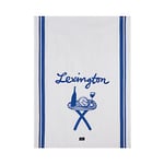 Lexington Printed kökshandduk vit/blå 50x70