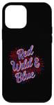 Coque pour iPhone 12 mini Rouge et bleu sauvage
