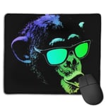 Cool Monkey with Sunglasses Customized Designs Non-Slip Rubber Base Gaming Mouse Pads for Mac,22cm×18cm， Pc, Computers. Ideal for Working Or Game