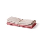Axlings kjøkkenhåndkle 100% lin 2 stk natur rød 50x70cm