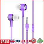 3.5mm Plug Wired Headsets for Mobile Phone PC Laptop Computer MP3 (Purple) GB