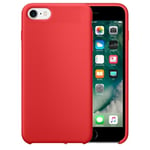 CaseOn Silicone Case - Mobilskal I Silikon Och Fiberduk Iphone 8 Röd