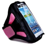 King of Flash Sports Armbands Running Bike Cycling Gym Jogging Ridding Arm Band Case Cover Compatible for Samsung Galaxy S3 SIII S4 Ace2 iPhone 3G 3GS 4 4S 5, HTC One Blackberry - With Your Arm (Pink)