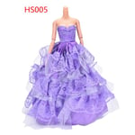 Lot Fashion Handmade Dresses Clothes For 11 1/2 Barbie Doll Styl Purple Hs005