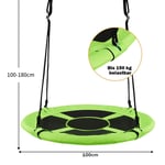 Bogunga trädgårdsgunga utomhus barngunga upp till 150 kg färgad/gröngrön