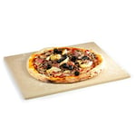 Barbecook Plaque Pizza rectangulaire pour Barbecue Gaz, pour Siesta, argile réfractaire, 43 x 35 cm