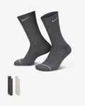 Nike Everyday Wool Cushioned Crew Socks (2 Pairs)