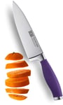 Taylors Eye Witness Syracuse Chef's/Cooks Kitchen Knife - Professional 15cm/6" Cutting Edge, Multi Use. Ultra Fine Blade, Precision Ground Razor Sharp. Soft Textured Grip. Purple Coloured Handle.