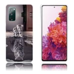 Deco Samsung Galaxy S20 FE 5G / Samsung Galaxy S20 FE skal - Katt Och Tiger Reflektion multifärg