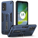 EIDERWOOD Motorola Moto E13 Håndverker Deksel m. Fingerring &amp; Stativ - Blå