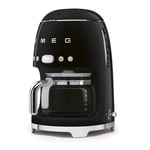 Smeg Drip Filter Coffee Machine DCF02BLUK 1-4 cup function Stainless Steel Black