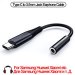 Color B-Black 3.5 Câble Câble Audio aux pourleveurs Xiaomi Huawei, Adaptateur USB par rapport à 3,5 mm, Prix Jack 3.5, Pour Samsung Galaxy Note 10 20 S10 S20