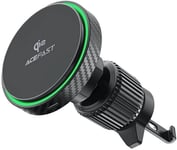 Acefast D33 Bilhållare Med Qi2 15W Magnetisk Laddare För Vindrutans Galler - Svart