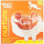 Vital Baby Nurture Microwave Steam Steriliser + 2 Bottles, 4 minutes Sterilising
