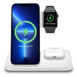 15W Wireless Charger Stand Dock 3in1 For iPhone 14 13 11 Apple iWatch 8/SE/7/6/5