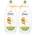 Dove Shower Gel Care by Nature Uplifting Mango Butter Almond Milk 400 Ml -2 Pack