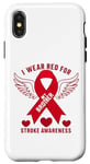Coque pour iPhone X/XS « I Wear Red For My Brother Stroke Awareness Survivor »