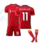 21/22 Liverpool Home Salah Fotbollströja träningspaket M.SALAH NO.11 26 (140-150)