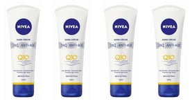 4 x NIVEA Q10 3 in 1 Anti-Age Hand Cream (100ml)