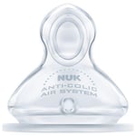 NUK First Choice+ Baby Bottle Teat 0-6 Months Silicone Medium Hole Anti-Colic