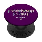 Pemaquid Point Maine – Logo aquarelle Pemaquid Point ME PopSockets PopGrip Interchangeable