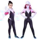 Halloween Ghost Spider Gwen Maskerad Cosplay-dräkt för barn W-130 130cm