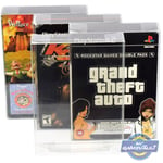 10 x PS2 Double Game BOX PROTECTORS for PlayStation 2 0.5mm PLASTIC DISPLAY CASE