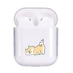 Idocolors Funny Dog Case compatible with Airpod Clear Soft TPU, [ LED Visible ] [ Supports Wireless Charging ] Protective Cover for Airpods 1st and 2nd Gen