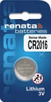 RENATA CR2016 Battery 3V DL2016 BR2016 Lithium Coin Cell Button SWISS Long exp