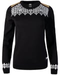 Dale Of Norway Lillehammer Sweater W Black/Orange/Off White/Spring Green (Storlek L)