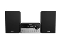 Philips M4205/12 Micro Hi-Fi Music System with Bluetooth | 60W RMS | CD, MP3-CD, USB, FM | Bass-Reflex Loudspeakers | USB Port for Charging