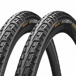 Pair of Continental Ride Tour 700 x 28c Road Bike Tyre Black