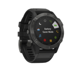 Garmin Fenix 6X Sapphire Carbon Gray DLC w/Black Band, GPS-klokke med pulsmåling Grå STD