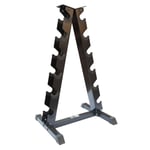 DKN 6 Pairs A-Frame Vertical Rack for Chrome and Rubber Hex Dumbbells